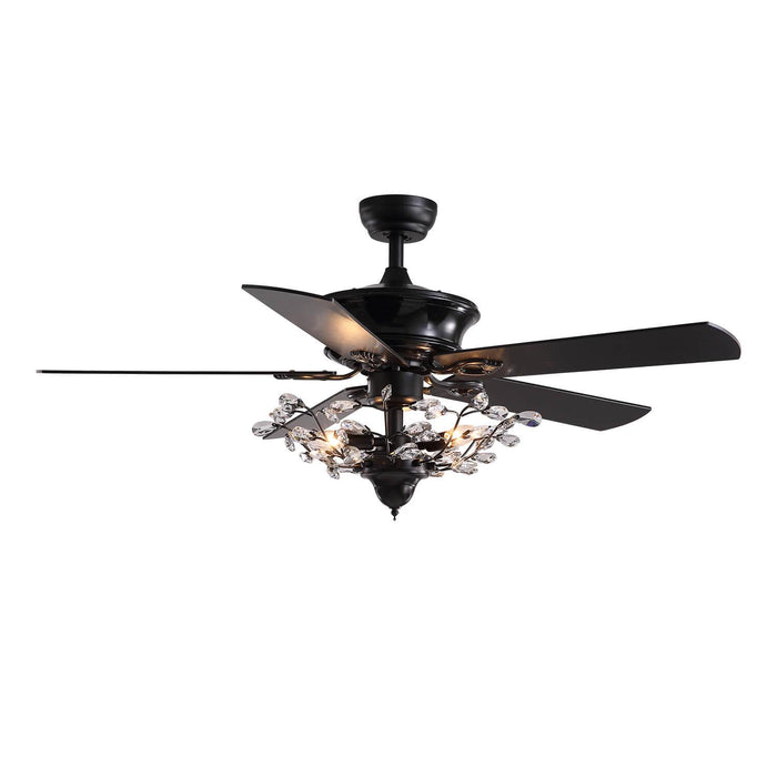 Reversible Ceiling Fan Combo With Crystal 7pm Lighting
