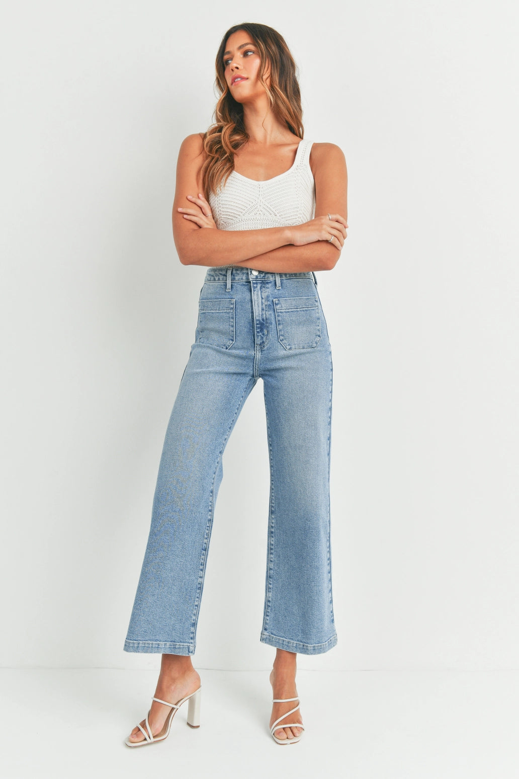 Wide Leg Patch Pocket