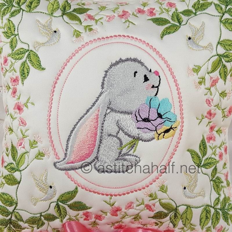 Sweet Little Bunny Big Ears Pillow Quilt Combo - a-stitch-a-half