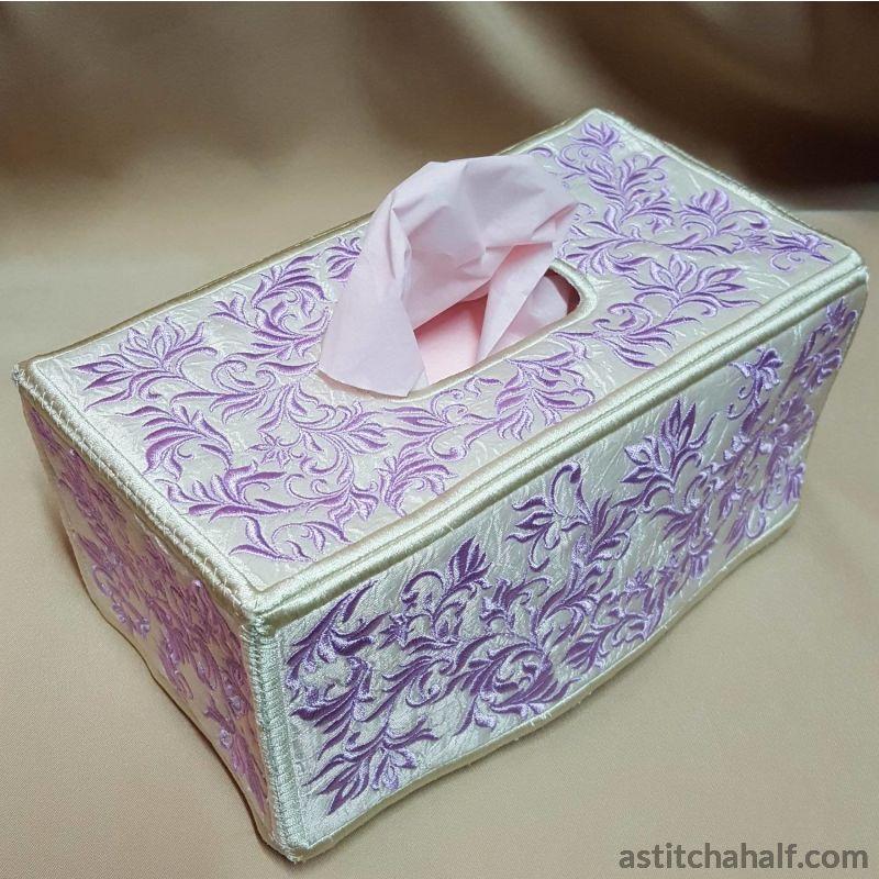 lavender tissue box cover