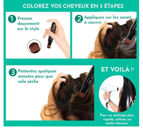 3 étapes pour utiliser le retouche racines