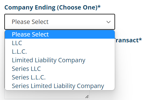 company ending options for LLC in delaware