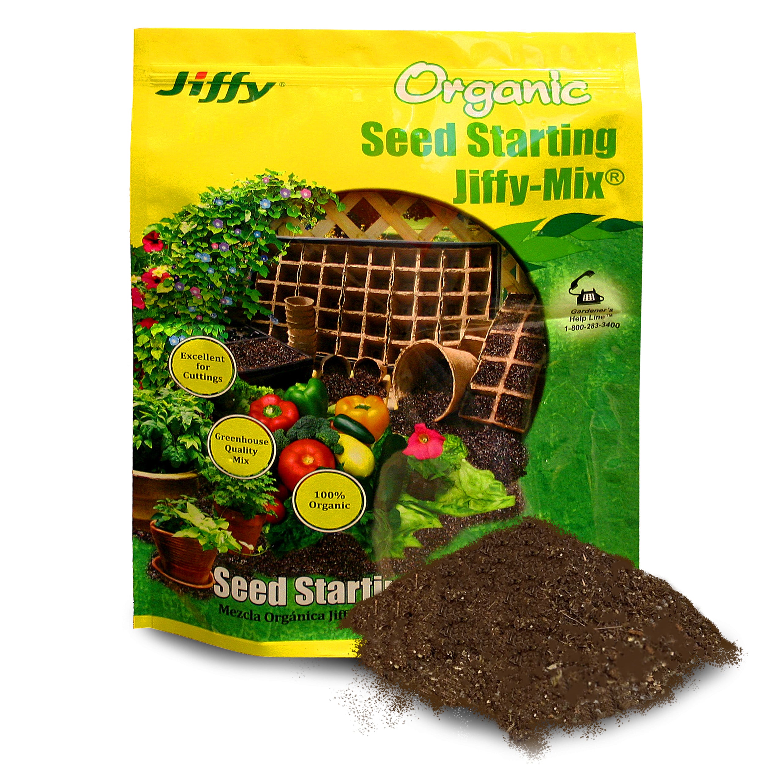 Jiffy Natural & Organic Seed Starting Soil Mix, 10 QT