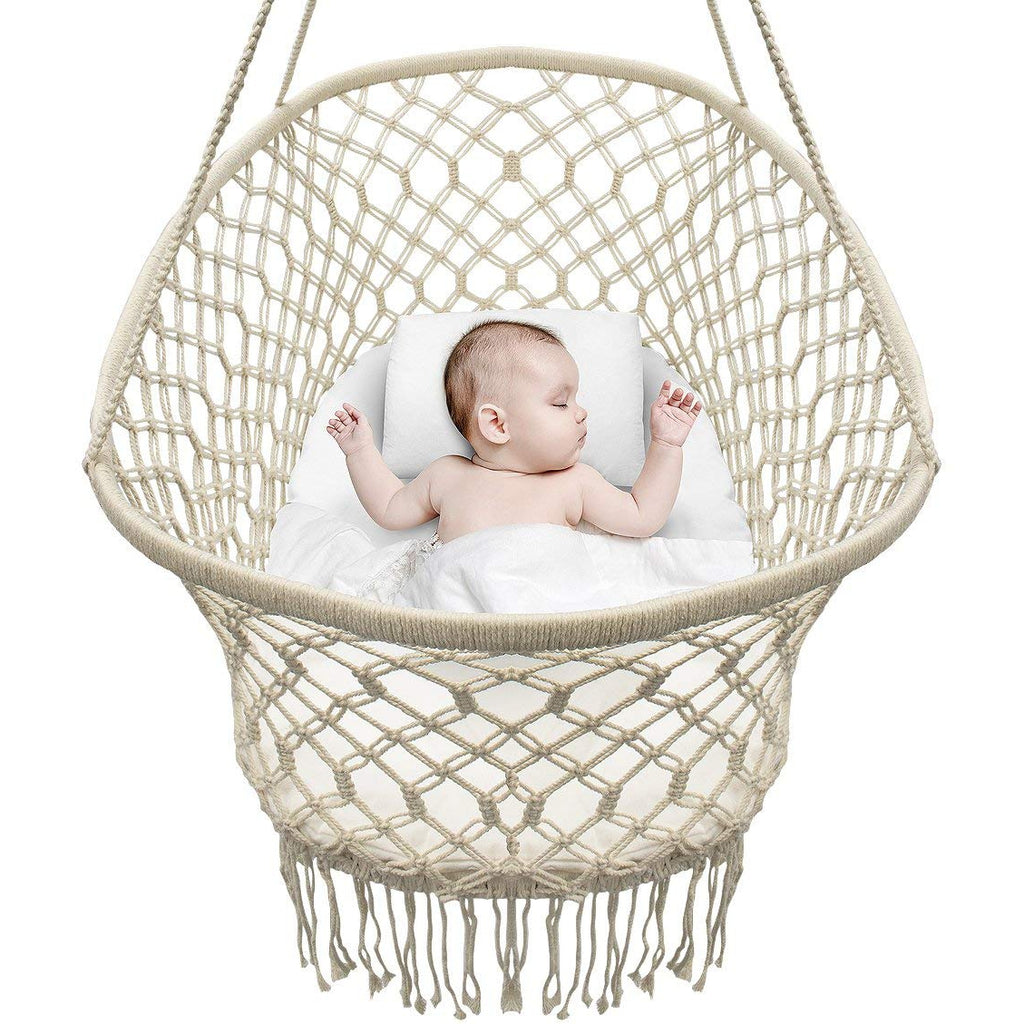 macrame baby crib