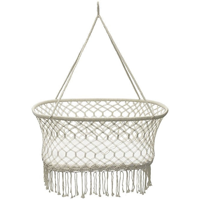 macrame hanging cradle