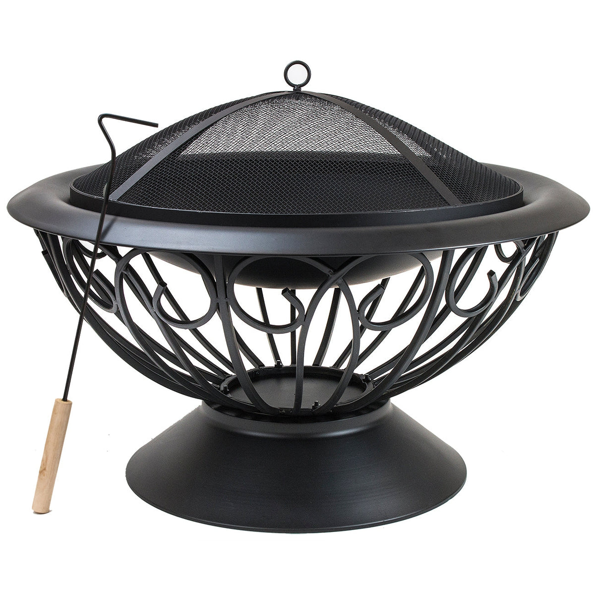 Fire Pit with Safety Mesh Screen 30