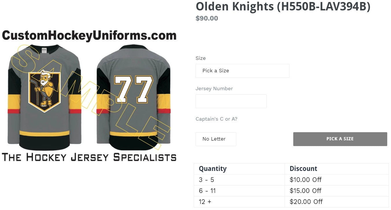 custom hockey captain letters