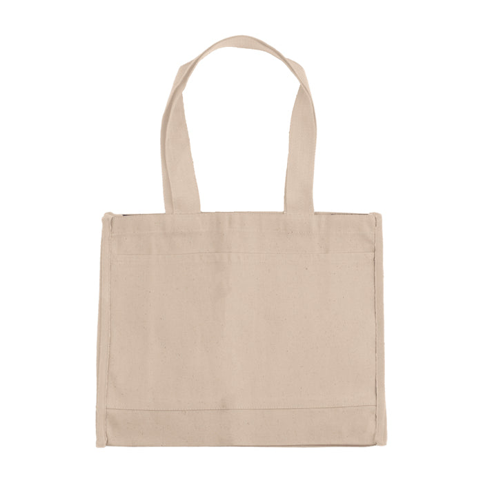 Colored Handle Canvas Tote | Pocket Grocery Tote bag
