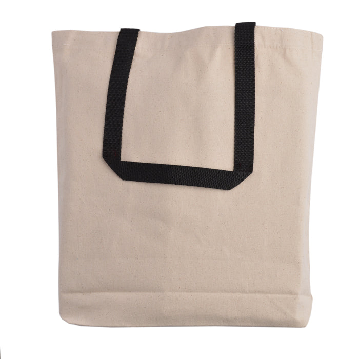 Color Handles Gusset Canvas Tote | Printed Tote Bags
