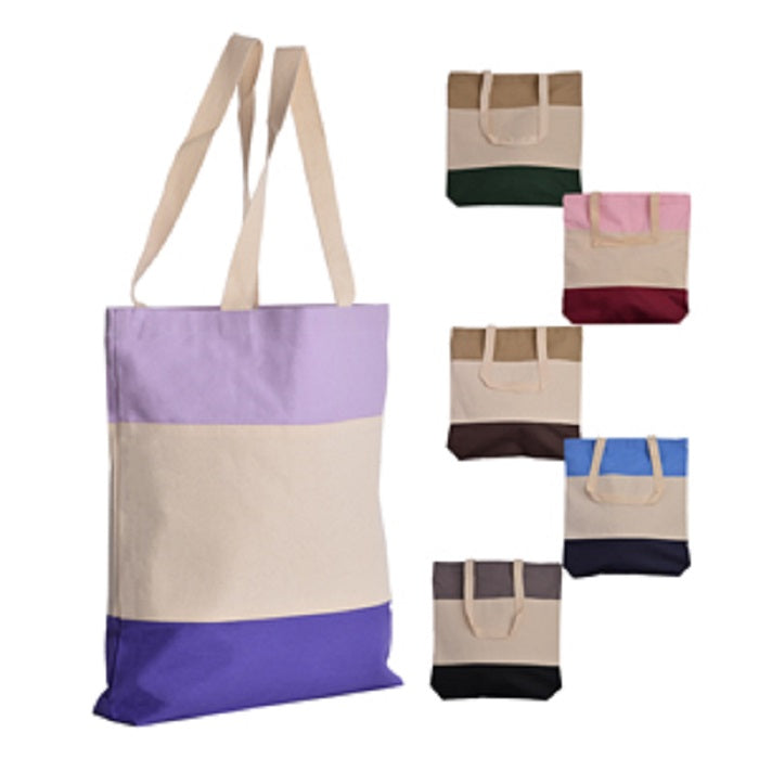 Tri-Color Canvas Tote Bag for Women | Promotional Tote Canvas bag