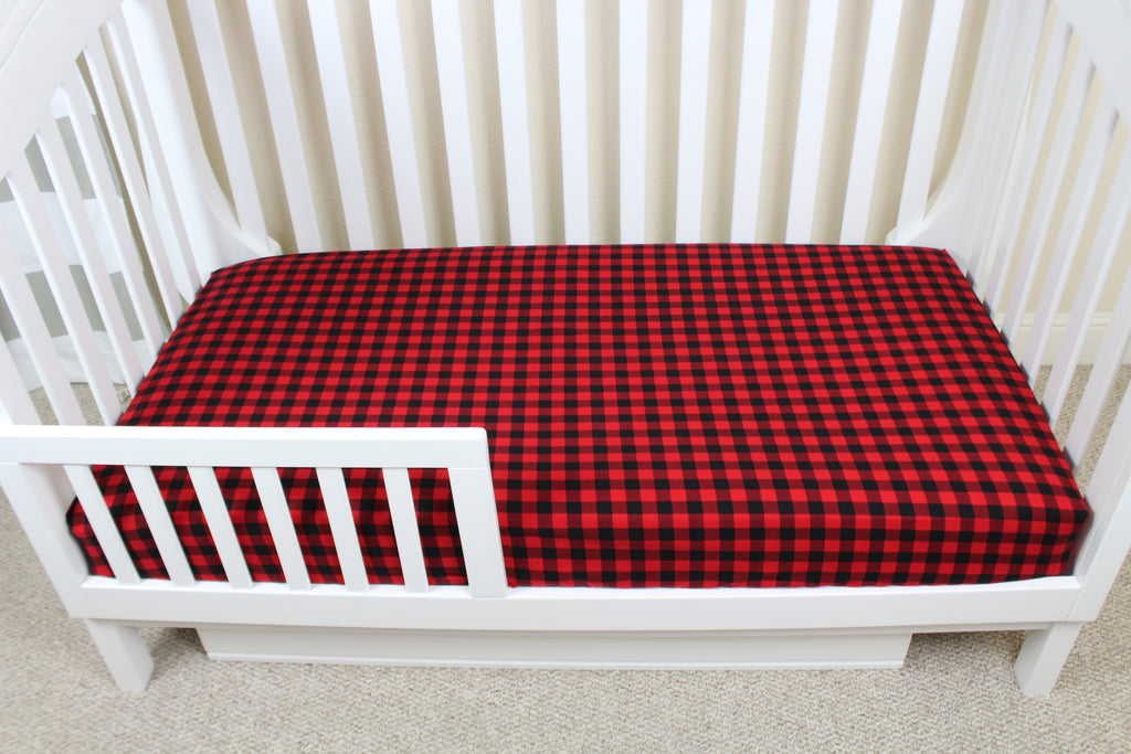 buffalo plaid crib sheet