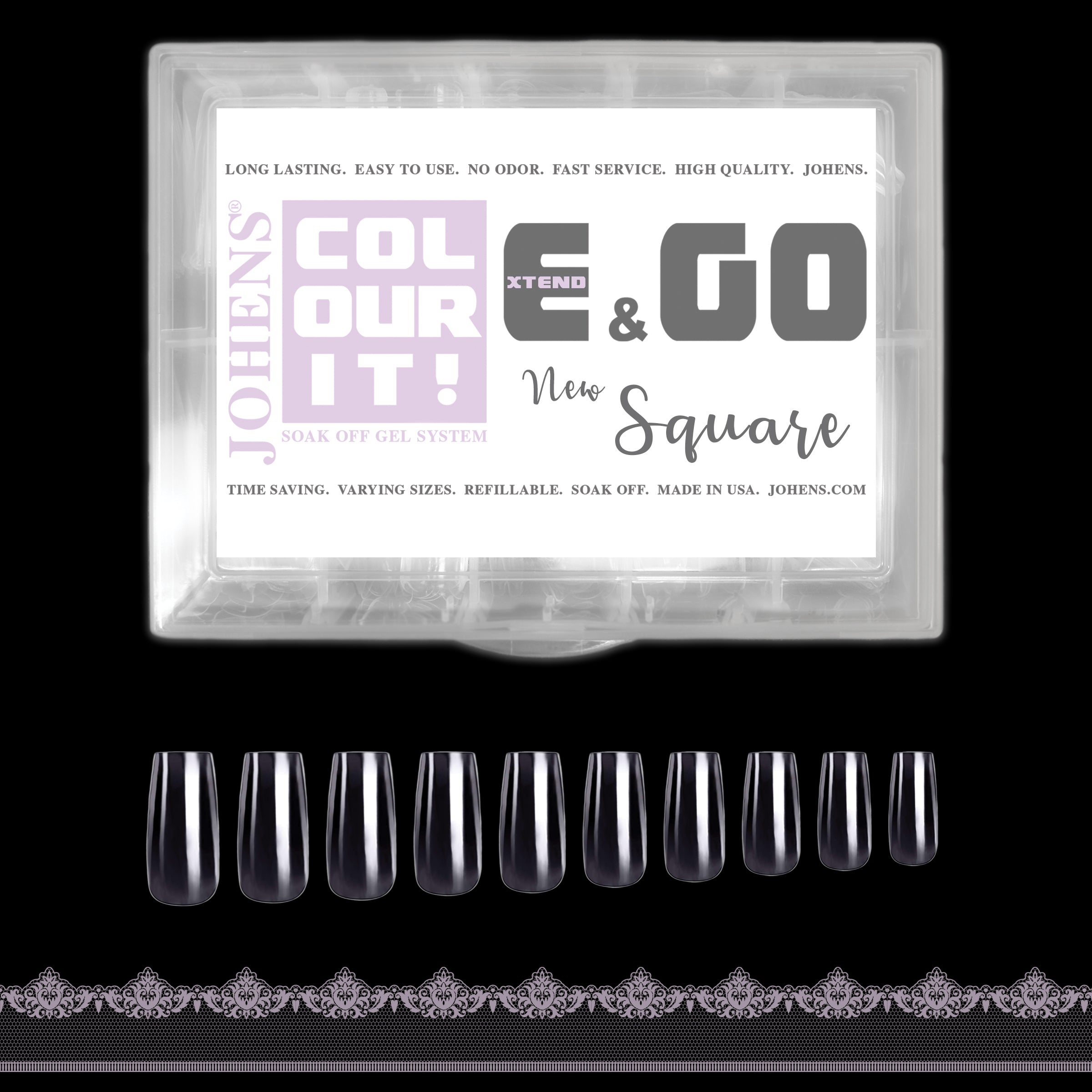 E Go Tips New Square 300pcs Johens