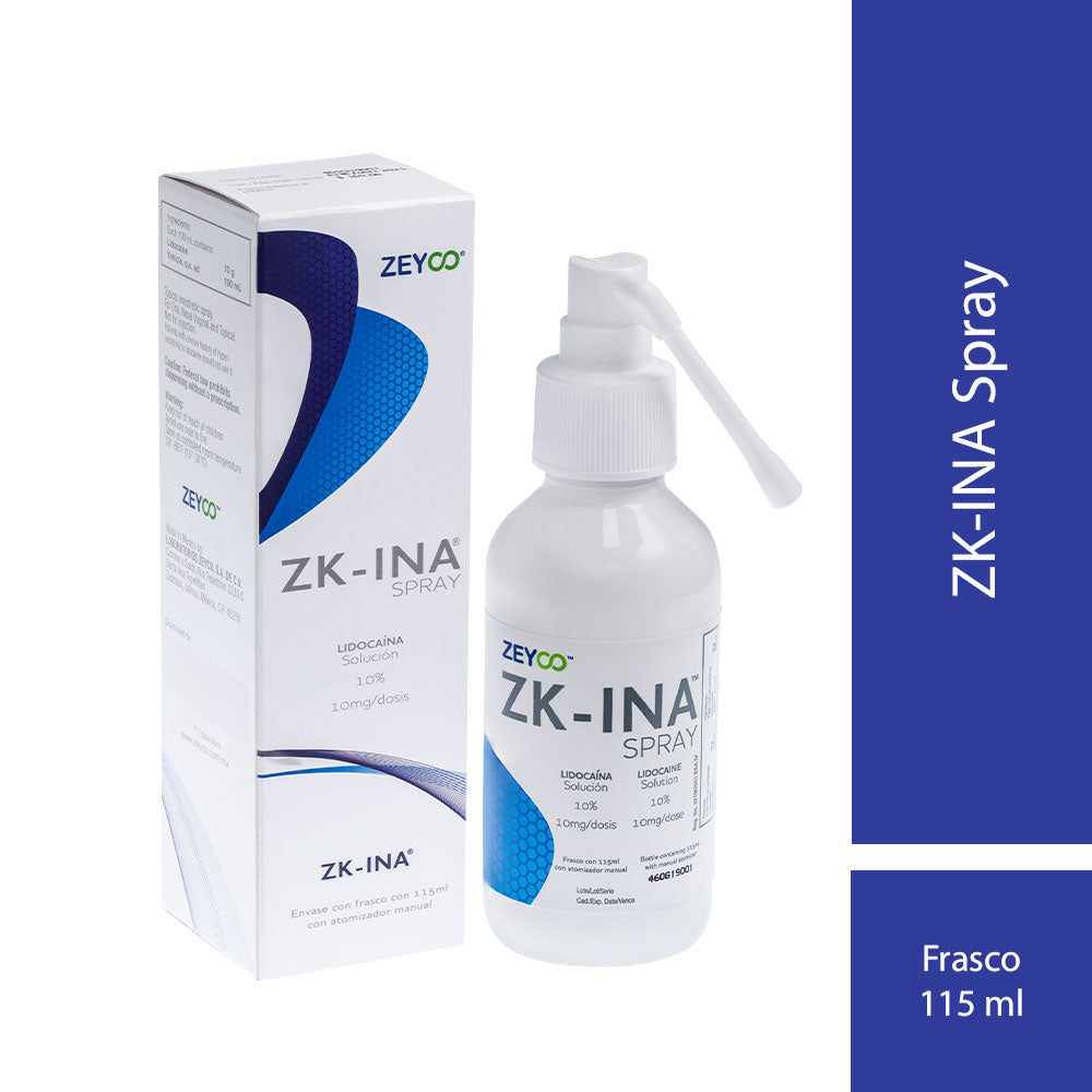 progresivo tristeza Validación Anestésico Tópico Lidocaína 10% en Spray - ZK-INA Zeyco
