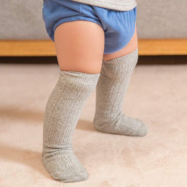 cable knit knee high socks baby