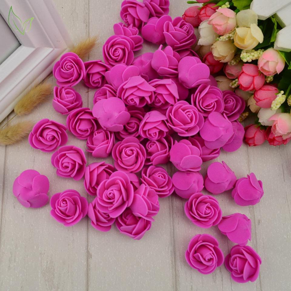 100pcs Pe Foam Fake Flower Roses Head Artificial Flowers Cheap