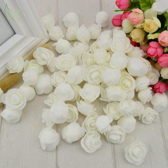 100pcs Pe Foam Fake Flower Roses Head Artificial Flowers Cheap