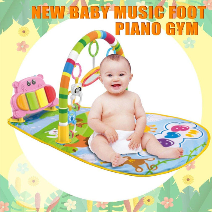 Baby Gym Frame Fitness Play Mat Game Pad Kick Play Piano With