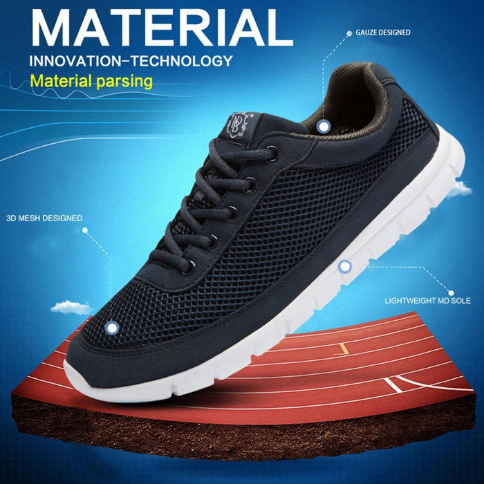 men casual breathable lace up comfortable outdoor shoes