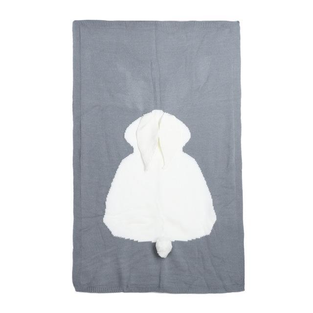 Cute Baby Blankets Infant Kids Rabbit Soft Warm Wool Swaddle Kids