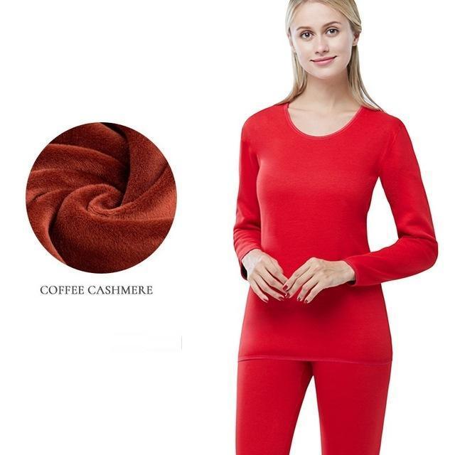 women's red long johns