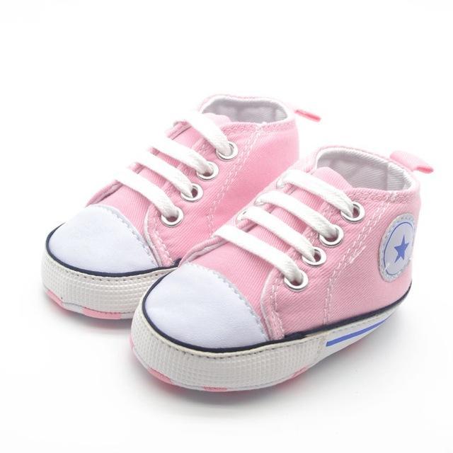 Infant Tollder Canvas Crib Shoes Baby Boys Girls Sneaker Prewalker