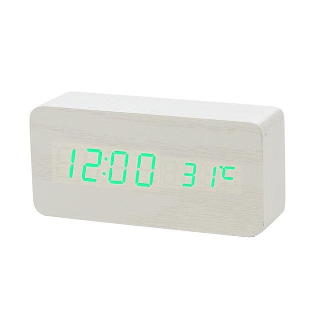 July S Song Led Clock Wooden Digital Alarm Clock Night Light Led