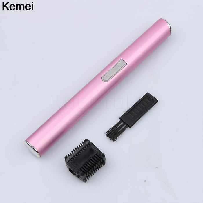 Kemei Women And Men Hair Trimmer Clipper Portable Electric Eyebrow Hair Shaving Cutting Machine