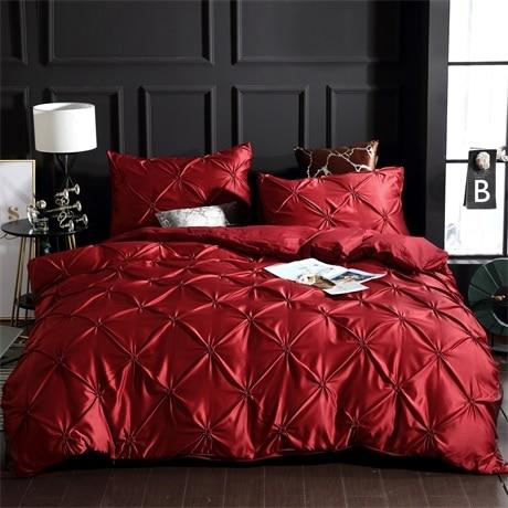 Lovinsunshine Bed Linen Set Silk Bedding Home Textile Queen King