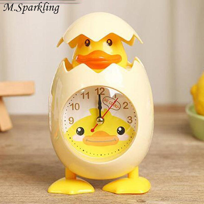 M Sparkling Cartoon Alarm Clock Eggshell Chick Clocks Student Kids Bedroom Desktop Table