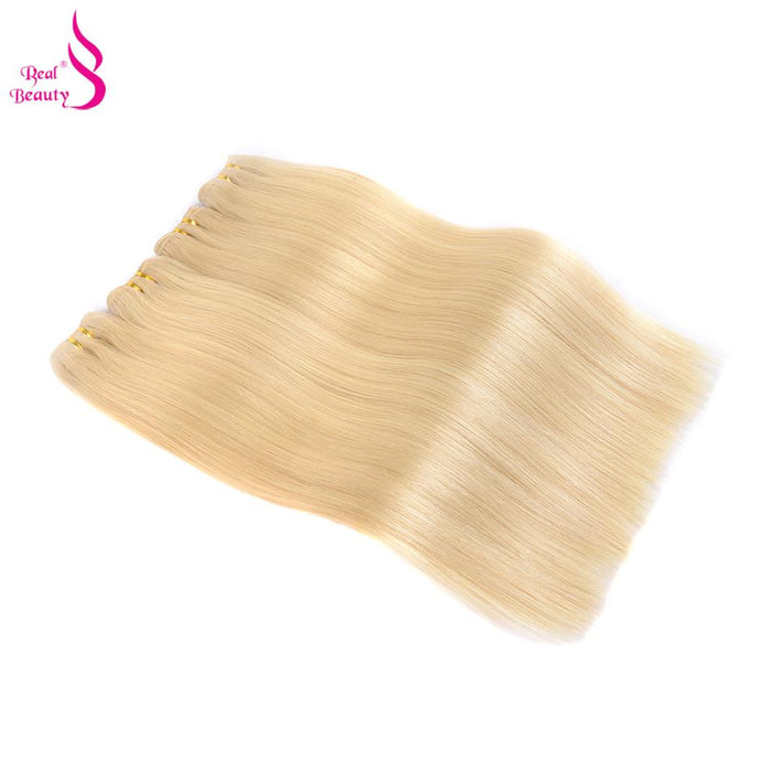 Real Beauty 613 Honey Blonde Brazilian Straight Hair Bundles 100