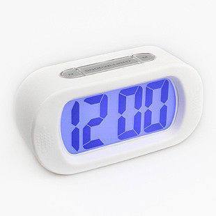 Silent Silicon Alarm Desk Clocks Snooze Function Backlight Led