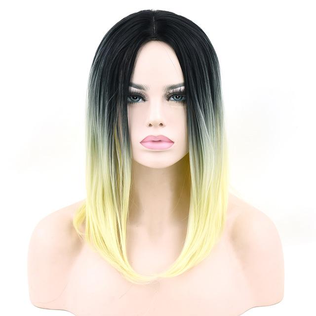 Soowee Black To Green Ombre Hair Synthetic Hair Bob Wig For Black
