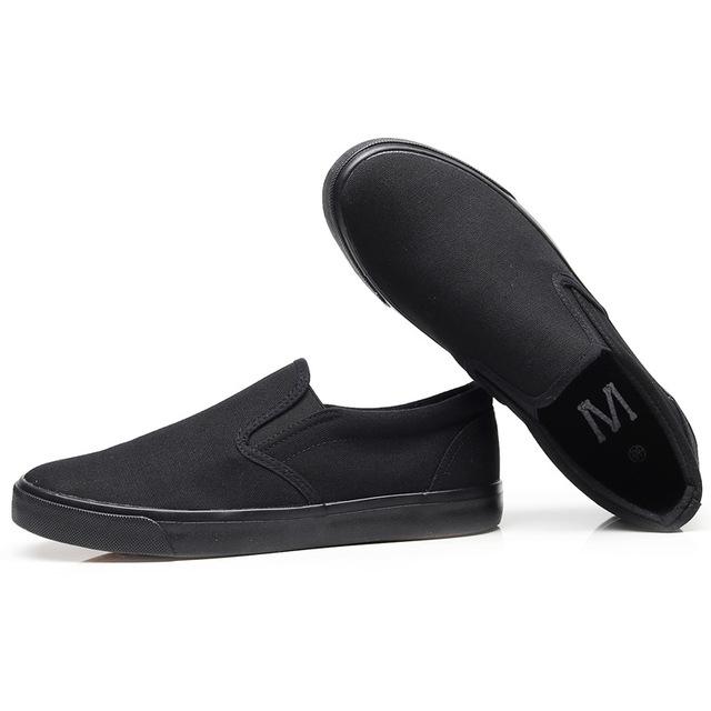 all black slip on shoes