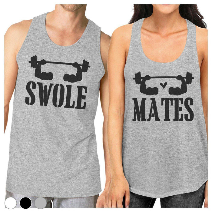 Swole Mates Cute Workout Tanks Gift For Couples Matching Couple Tanks