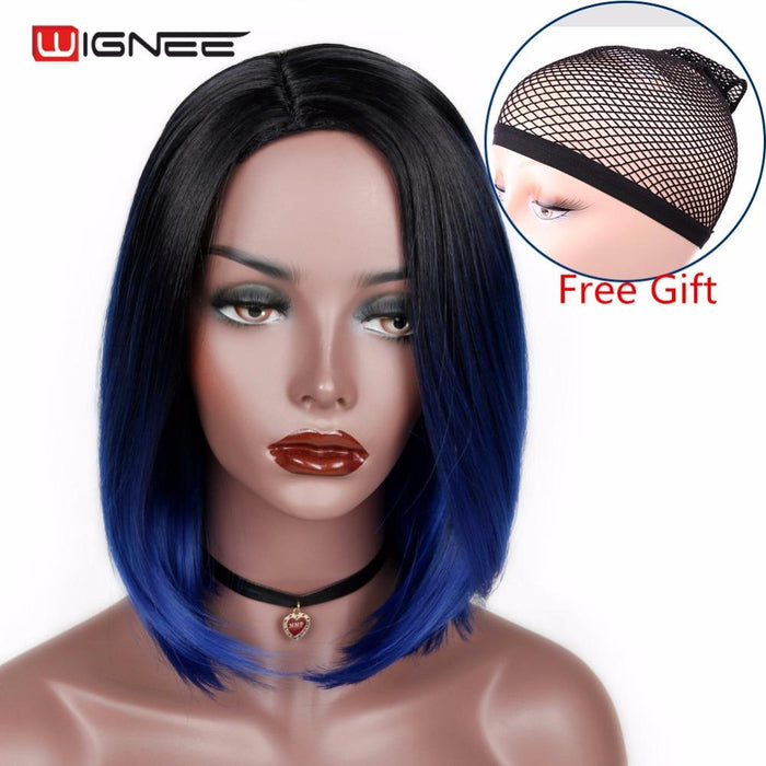 Wignee High Temperature Synthetic Wigs For Women Mixed Color White