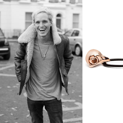 Jamie Laing wears Violet Darkling's Owl Skull Pendant