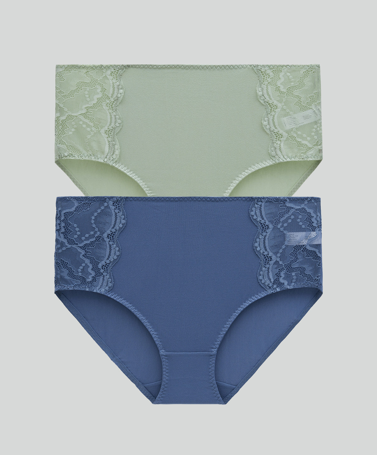 Porcelain Blue Lace and Microfiber Briefs Sublim Dentelle