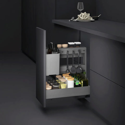 KKPL Nano Grey Pull Out Spice basket rack