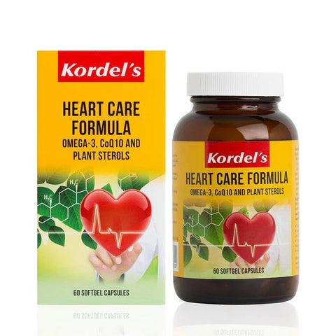 Kordel’s Heart Care Formula – Omega-3, CoQ10 and Plant Sterols 3-in-1 Formula C60 (Expiry 08/24)