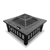 Stone Pattern Outdoor Fire Pit and Grill