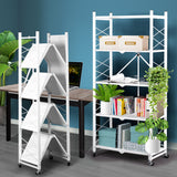 Foldable Storage Shelf Display Rack Bookshelf Bookcase Shelving Metal Organiser