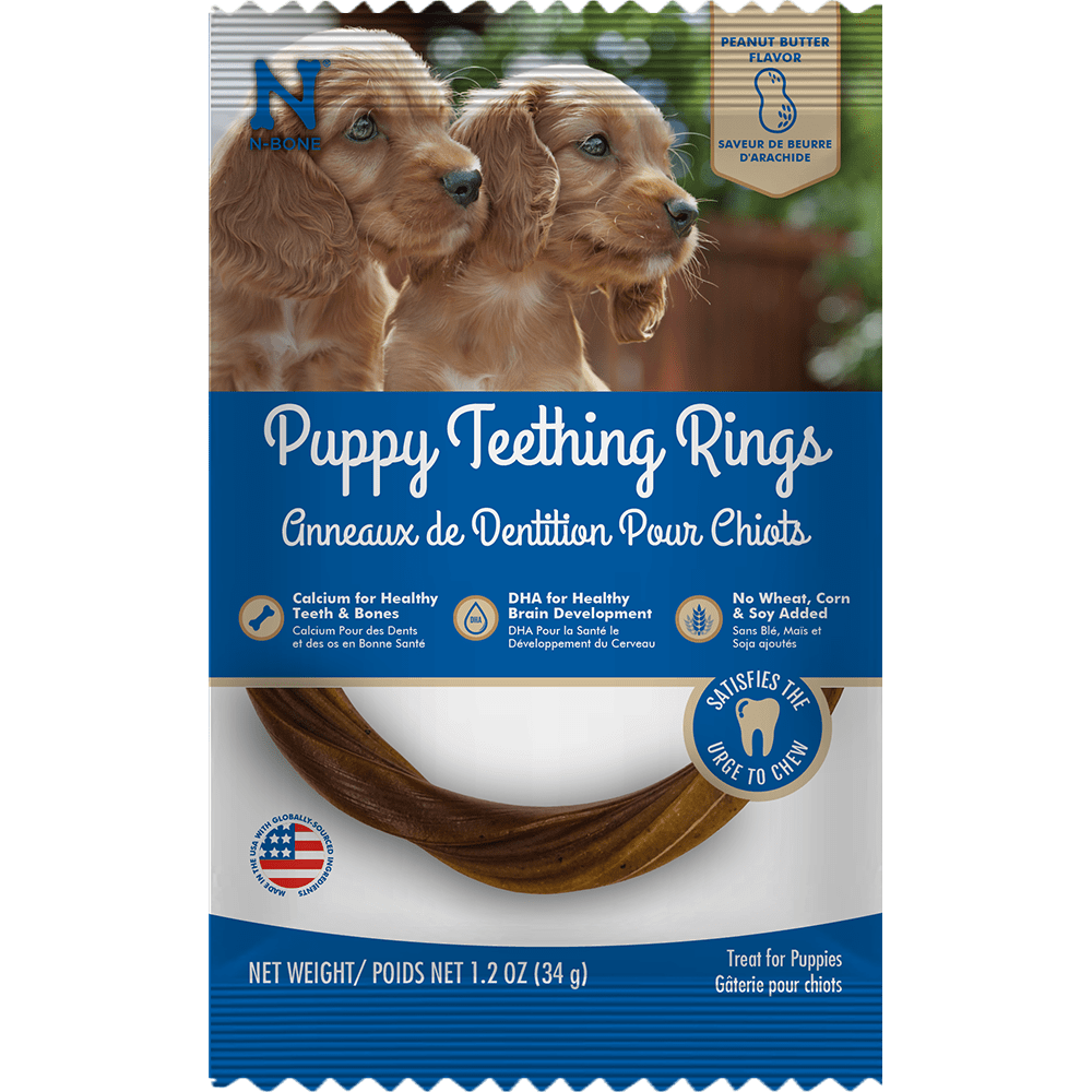 NBone® Puppy Teething Rings Peanut Butter npicpet