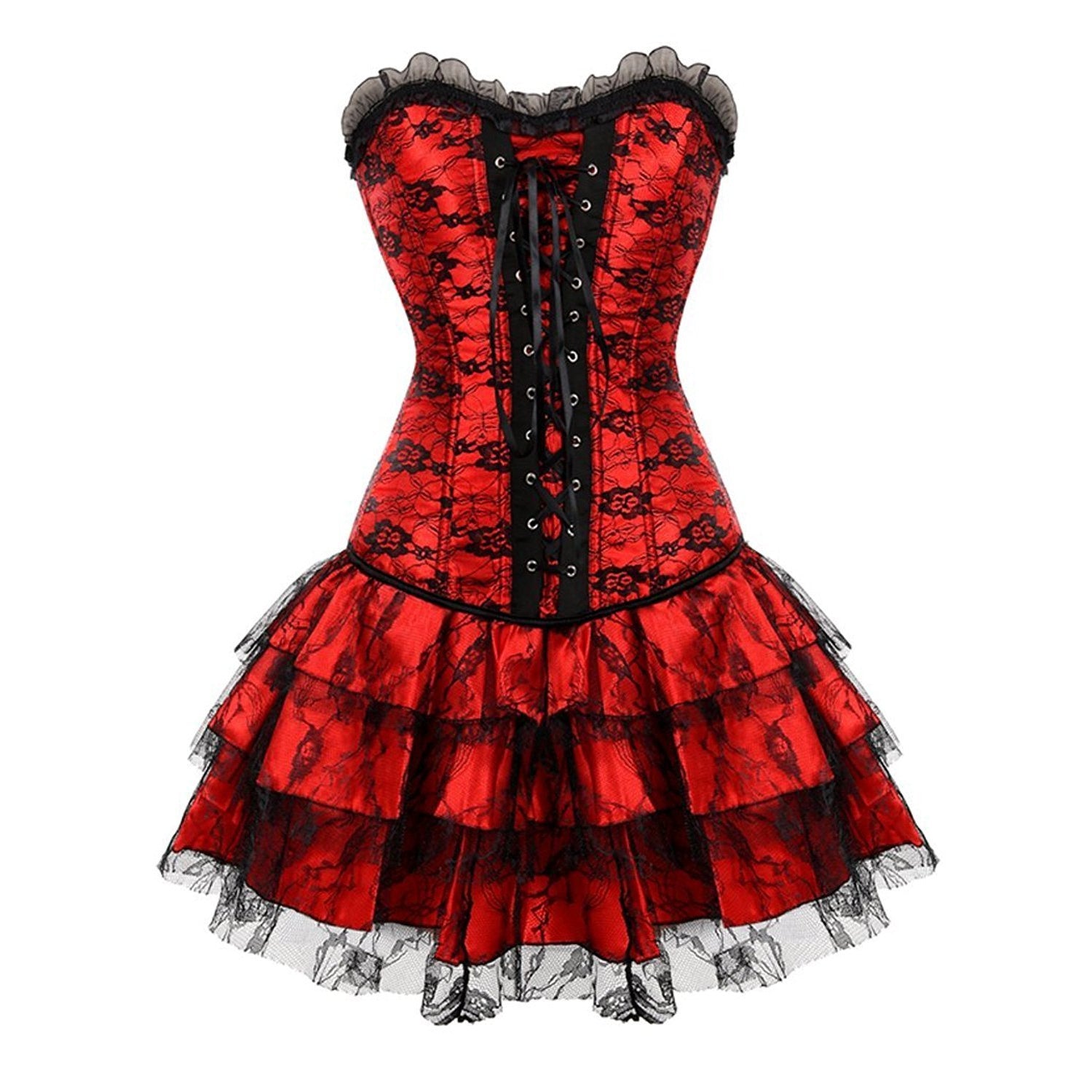 Gothic Lace Overbust Steampunk Corset Skirt – lttcbro