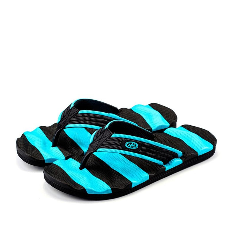 blue jordan flip flops