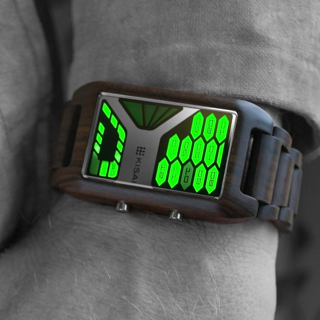 green led watch