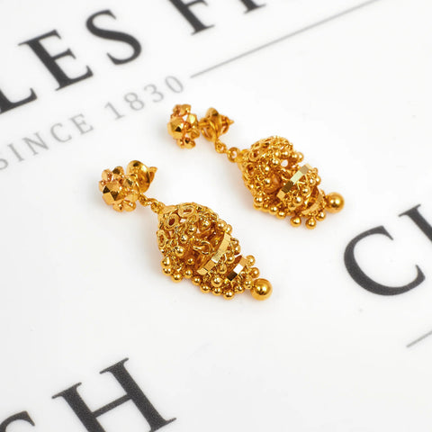 Pre-owned 22ct Gold Tassel Drop Earrings