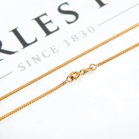 Pre-Owned 9ct Gold 16 Inch Classic Curb Chain Necklace