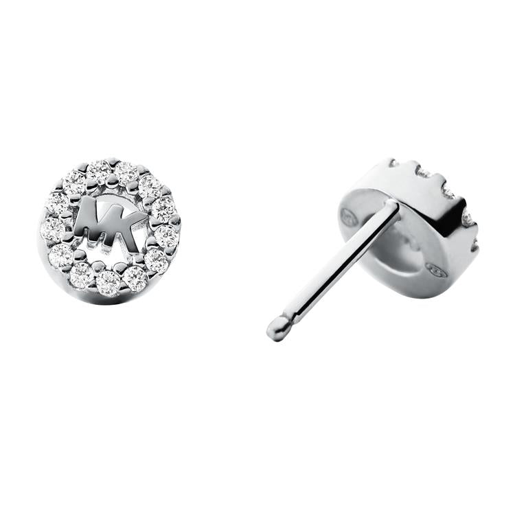 Michael Kors Silver Logo Stud Earrings MKC1033AN040 – Charles Fish