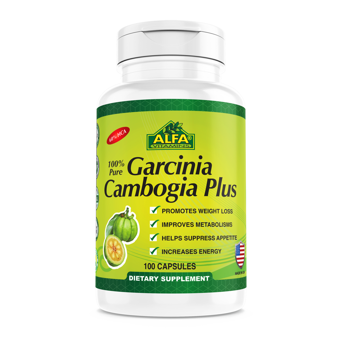 Natural Garcinia Cambogia Weight Loss Help 60 Hca Alfa Vitamins Store 9497