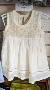Floral Laced Cream Dress
